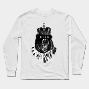 KING BEAR BLACK CROWN Long Sleeve T-Shirt